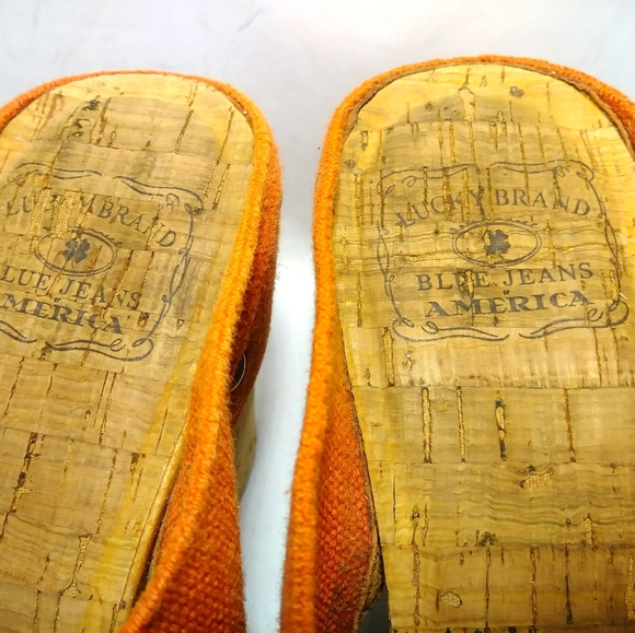 Lucky Brand Miller 2 cork wedge peep toe - Picture 8 of 13